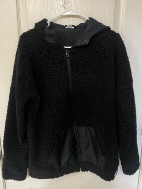 adidas Black Sherpa Zip Hoodie